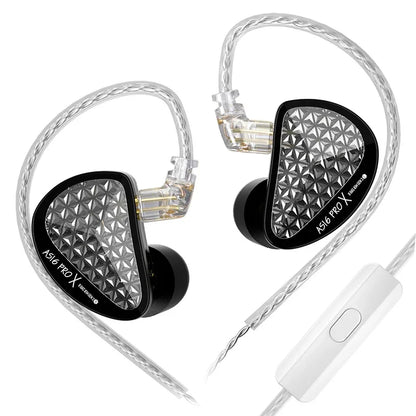 Auricolari in-ear monitor KZ AS16 PRO X HiFi – cuffie cablate con microfono e 8 driver ad armatura bilanciata