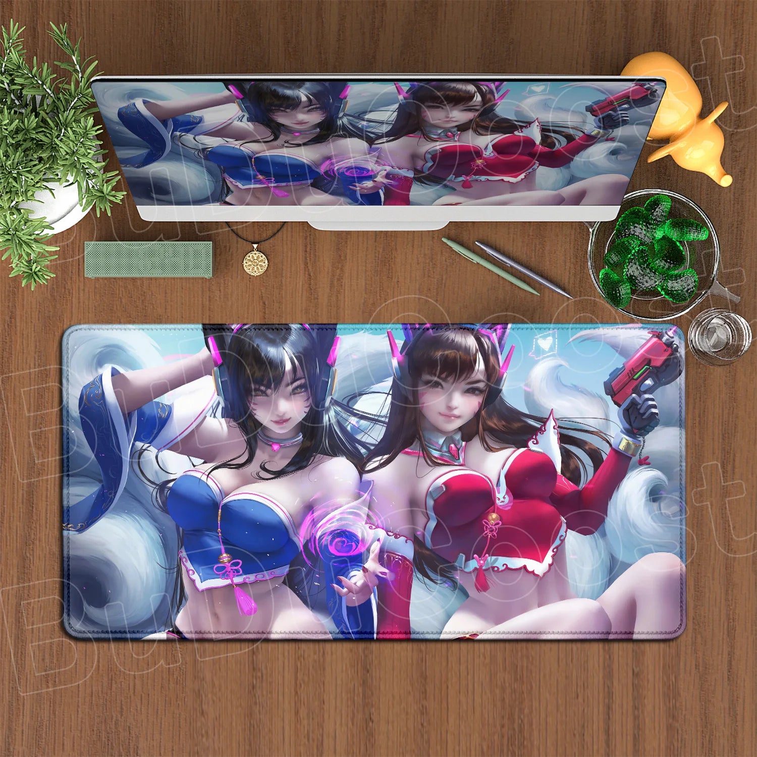 Large XXL DIY Cool Overwatch Mouse Pad Keyboard Table Gaming Accessories Non-Slip Rubber Edge locking spped Laptop Rug desk Mat, Produit gaming premium Fraquane