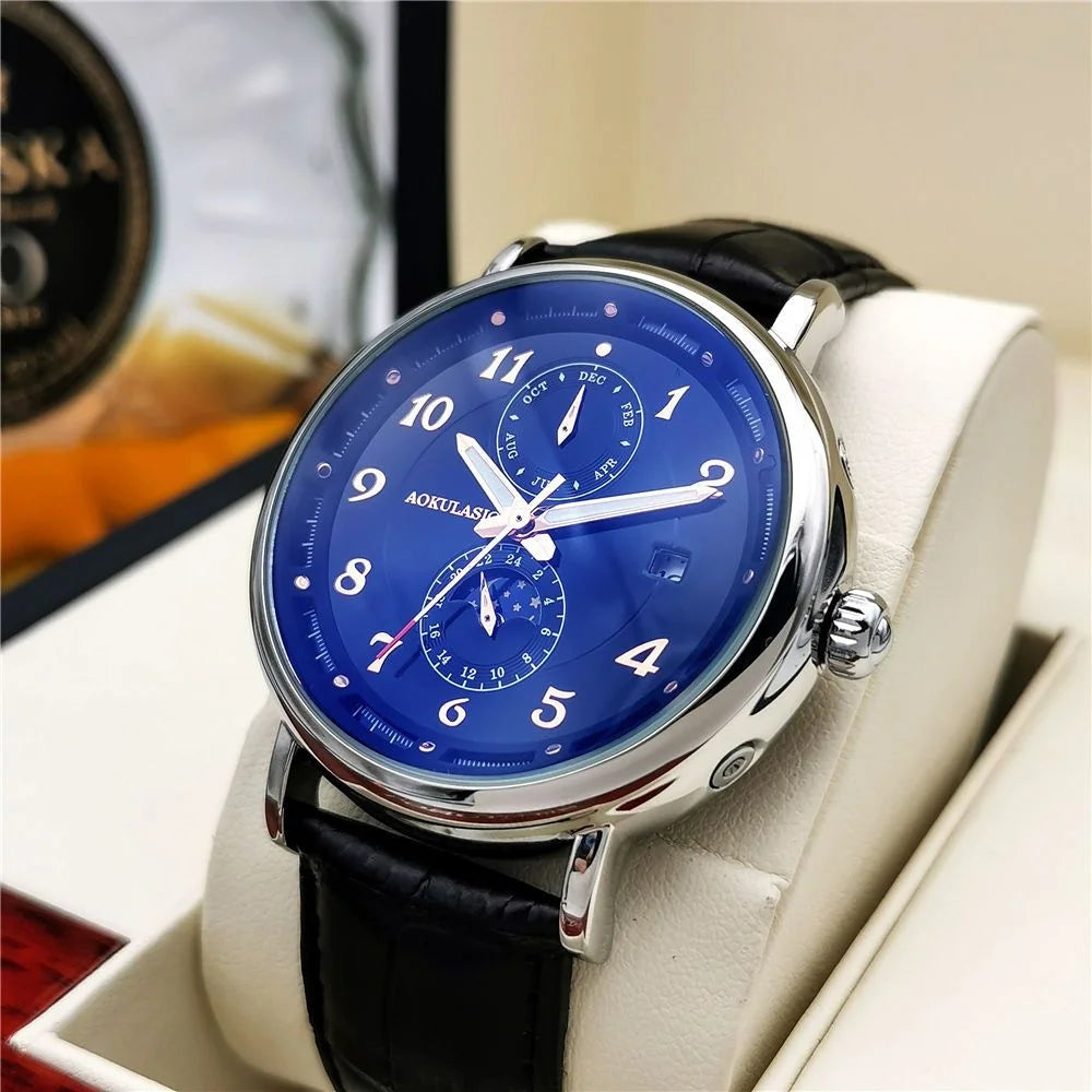 High-End Luxury Men's Mechanical Watch, Fully Automatic Skeleton Design, Fashionable Business Casual Niche Versatile Stylish Trendy Men's Wristwatch, Best-Selling Watch, Top Choice for Men's Gifts, Brand Name Watch, Preferred