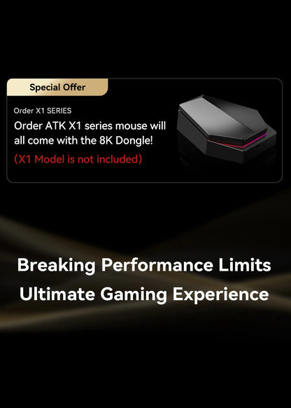 ATK X1 Series Wireless Gaming Mouse Bluetooth 8K Ultra Lightweight 49g FPS Mouse with PAW3950 Sensor, Tri-Mode Custom Gamer Mouse