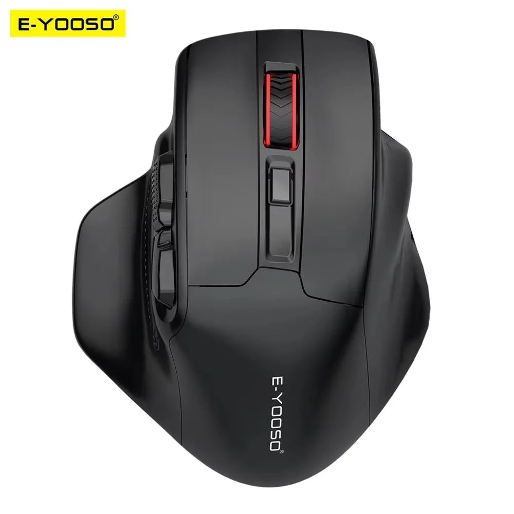 E-YOOSO 2.4G vezeték nélküli egér PAW3212 4800 DPI ergonomikus egér, gamer egér, irodai egér notebookhoz, PC-hez, laptophoz és MacBookhoz