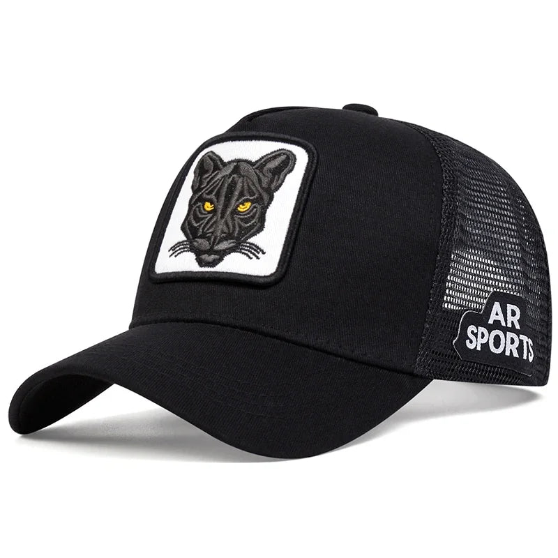 Fashion Cat Embroidery Baseball Cap Summer Breathable Mesh Caps adjustable Hip Hop Trucker Hats Men Women Outdoor sun Hats