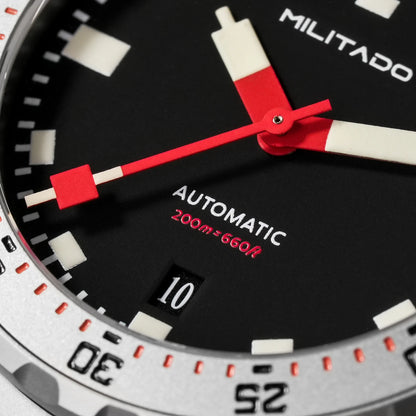 Militado ML20 39mm Men Watch PT5000 Automatic Movement Sapphire Luminova Watches Stainless Steel 200m Waterproof Wristwatch