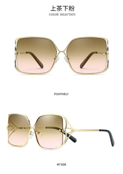 Fashion Oversized Sunglasses Women Big Frame Popular Luxury Brand Designer Shades Sun Glasses Oculos De Sol Feminino Gafas