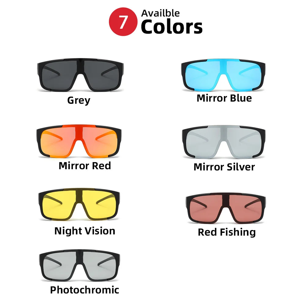 VIVIBEE Large Polarized Glasses Fit Over Sunglasses Photochromic Men Driving UV400 Fishing Outdoor Women Mirrored Dark Goggles