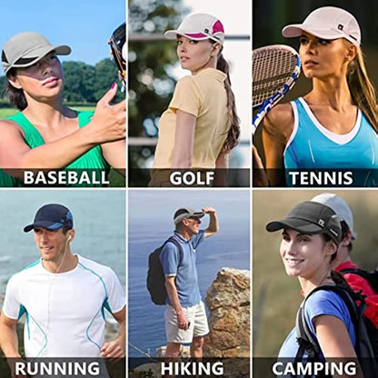 GADIEMKENSD Unisex Quick Dry Sports Cap - Running, Hiking, Golf - Sun Protective Outdoor Cap (Gorra Running, Boné Corrida）
