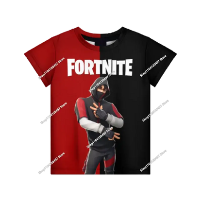 Camisola com Capuz Infantil de Outono — T-shirt Hoodie Fortnite Nova, Roupa Casual Confortável para Crianças, Estilo Streetwear