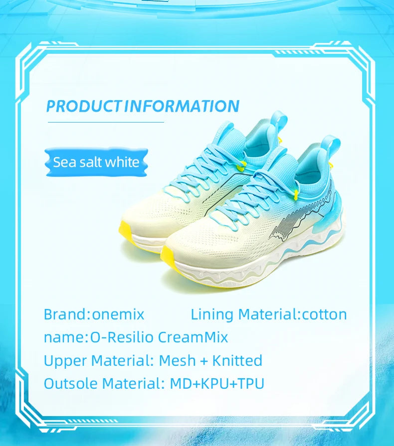 ONEMIX 2024 Nuovo stile colore O-Resilio CreamMix Scarpe da running su strada da uomo, leggere e ammortizzate, sneakers da allenamento outdoor da uomo