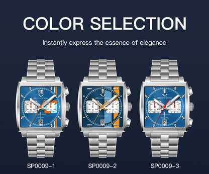 Specht&Sohne Men's Watch Luxury Brand Waterproof Stainless Steel Leather Japan VK Multifunctional Quartz Watch