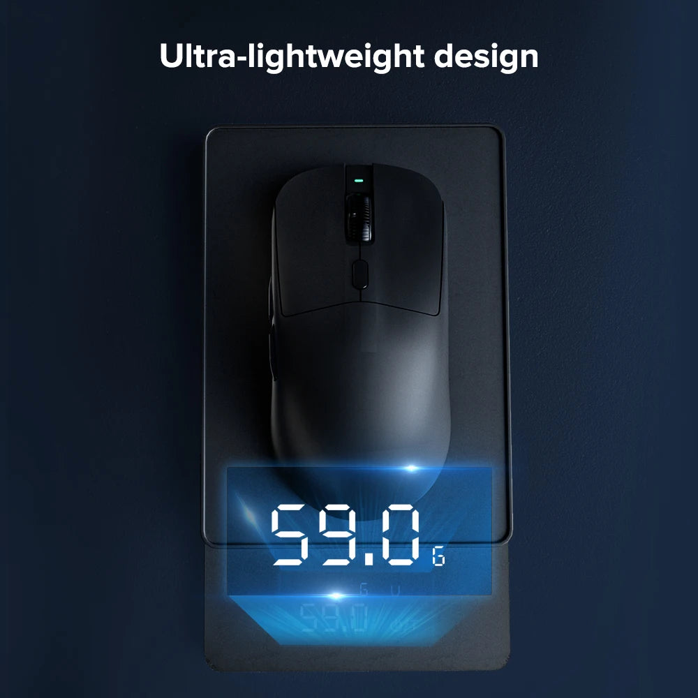 KYSONA M617 Wireless Mouse Ergonomics Tri-mode Rechargeable 2.4G 59g Lightweight E-sports PAW 3395 DPI 26K Gaming Mouse For PC