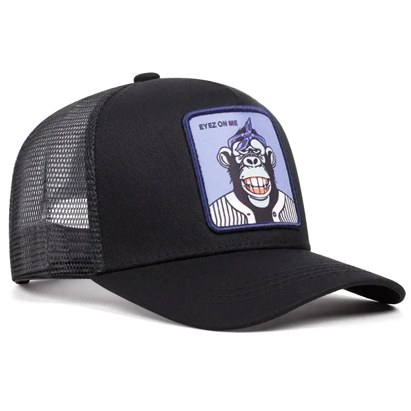 New High Quality Outdoor Sport Black Panther Baseball Cap Spring And Summer Embroidered Adjustable Unisex Hip Hop Dad Mesh Hat