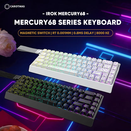 IROK Carotmas Mercury68 Mercury 68 Mercury68 Pro Mercury68 Max RT 0.001mm 8K Teclado mecânico magnético gaming com fios