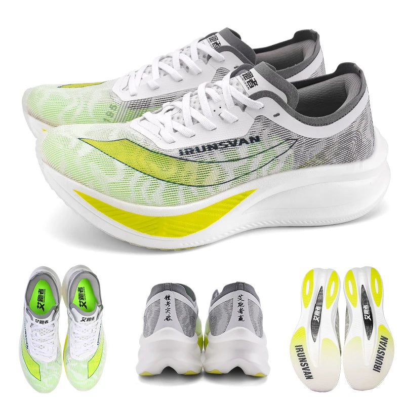 IRUNSVAN Original Carbon Plate Marathon Running Shoes Men Professional Stable Support Shock-Relief Ultra-Light Rebound Sneakers
