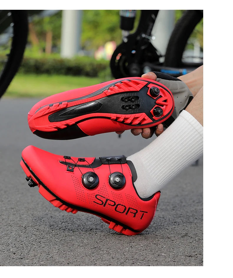 Ultra-Light Cycling Shoes, Breathable and Lightweight, SPD-Compatible Hard Soles for Road Mountain Bike Competition Training