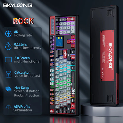SKYLOONG GK104 Pro Wireless Mechanical Keyboard 100% Custom Keyboard Hot-Swappable Low-noise Switch for PC Gamer Office Accessories