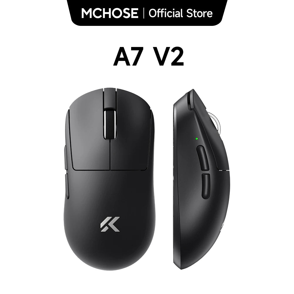 MCHOSE A7 V2 Lightweight Wireless Gaming Mouse, PAW3950 Sensor, Dual 8000Hz Polling Rate, 42000 DPI Wireless Esports Gaming Mouse