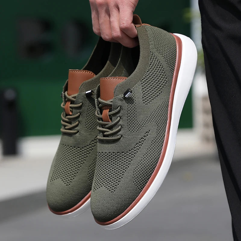 Mocasines deportivos de malla para hombre, calzado antideslizante de corte bajo, zapatos casuales deportivos, superventas, zapatos de diseño 2025