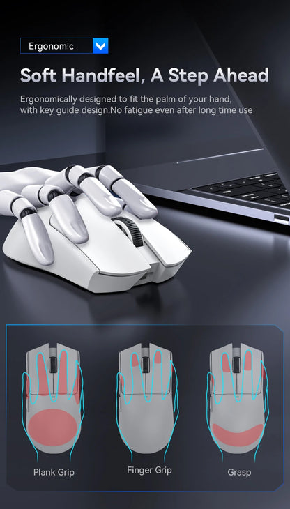 ATTACK SHARK X11SE Wireless Gaming Mouse Tri-Mode, 63g Superlight Gaming Mouse with PAW3311 Sensor, 22000 DPI, Bluetooth 5.2, 2.4G Wireless & Wired RGB Gaming Mouse