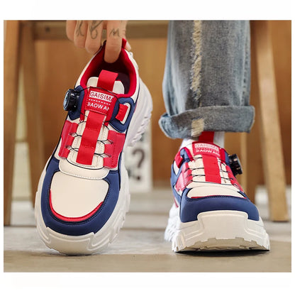 Autumn New Men's Versatile High-Top Trendy Thick-Soled Running Shoes Casual Fashion Sneakers Suitable for Outdoor Sports