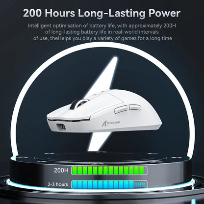 ATTACK SHARK X6 Tri-Mode Gaming Mouse with Magnetic Charging Dock, 26K DPI PixArt PAW3395 Sensor, 49g Ultralight Wireless Gaming Mouse for PC, Mac & Xbox