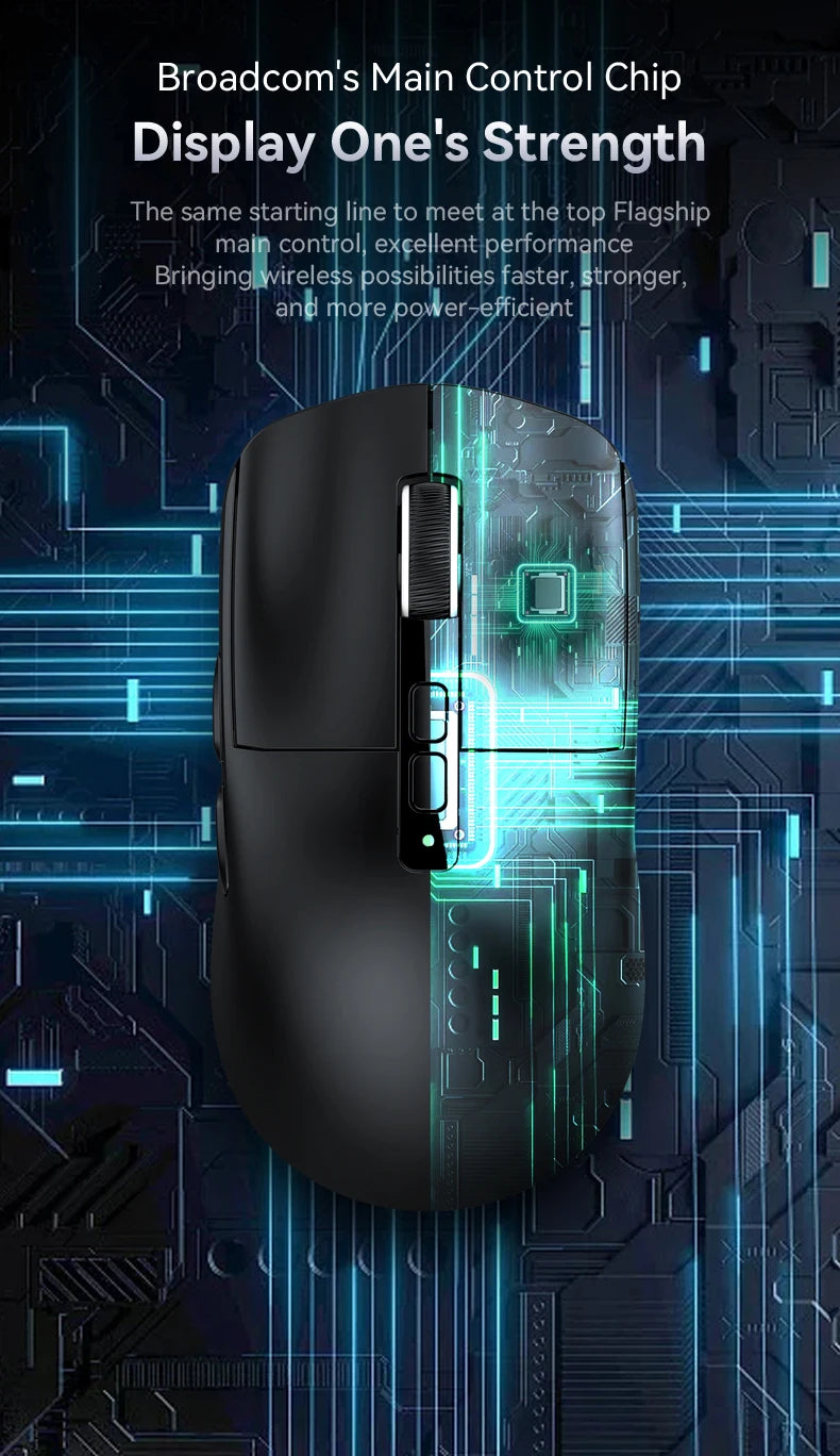 ATTACK SHARK X6 Tri-Mode Gaming Mouse with Magnetic Charging Dock, PixArt PAW3395 Sensor, 26K DPI, 49g Ultralight Wireless Gaming Mouse for PC & Mac