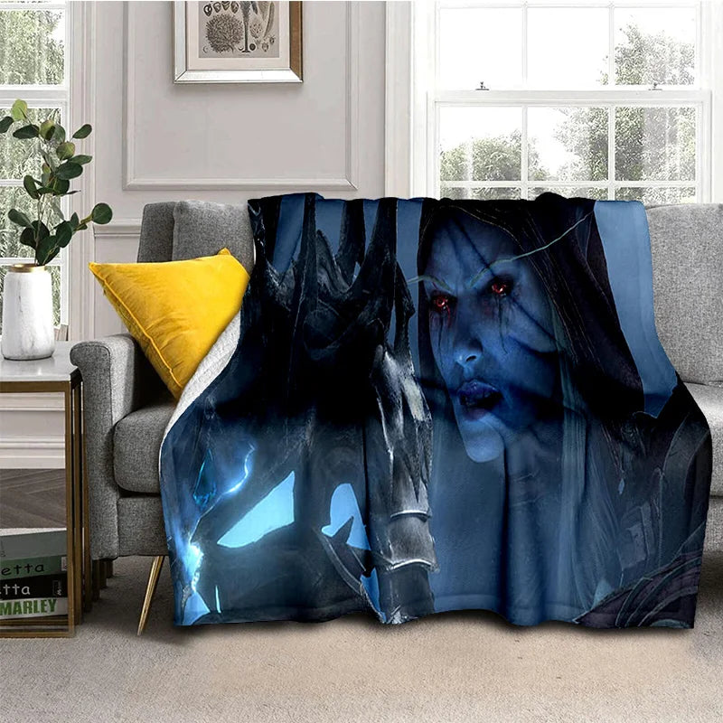 WOW, World of Warcraft  Demon Hunter, Lich King Game 3D Soft Blankets,Throw Blanket for Picnic Beds Sofa Home Bedroom Kids Gifts