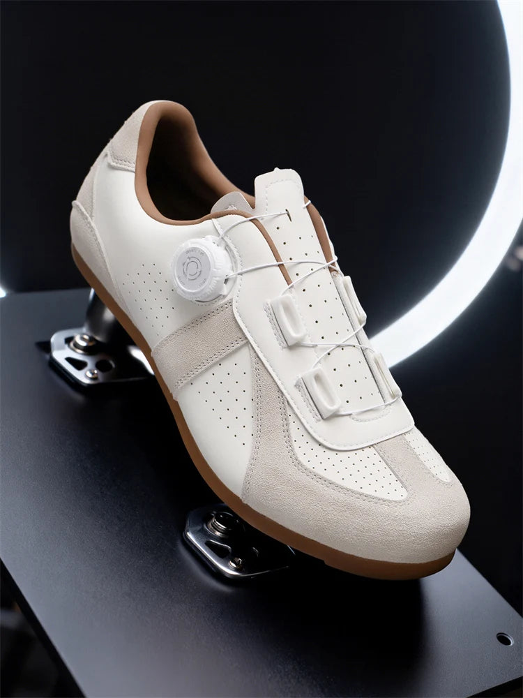 Scarpe da mountain bike da donna senza chiusura, senza tacchette, scarpe da ciclismo su strada RB Speed con suola in gomma, scarpe da ciclismo da uomo con suola in gomma