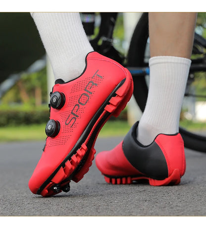 Ultra-Light Cycling Shoes, Breathable and Lightweight, SPD-Compatible Hard Soles for Road Mountain Bike Competition Training