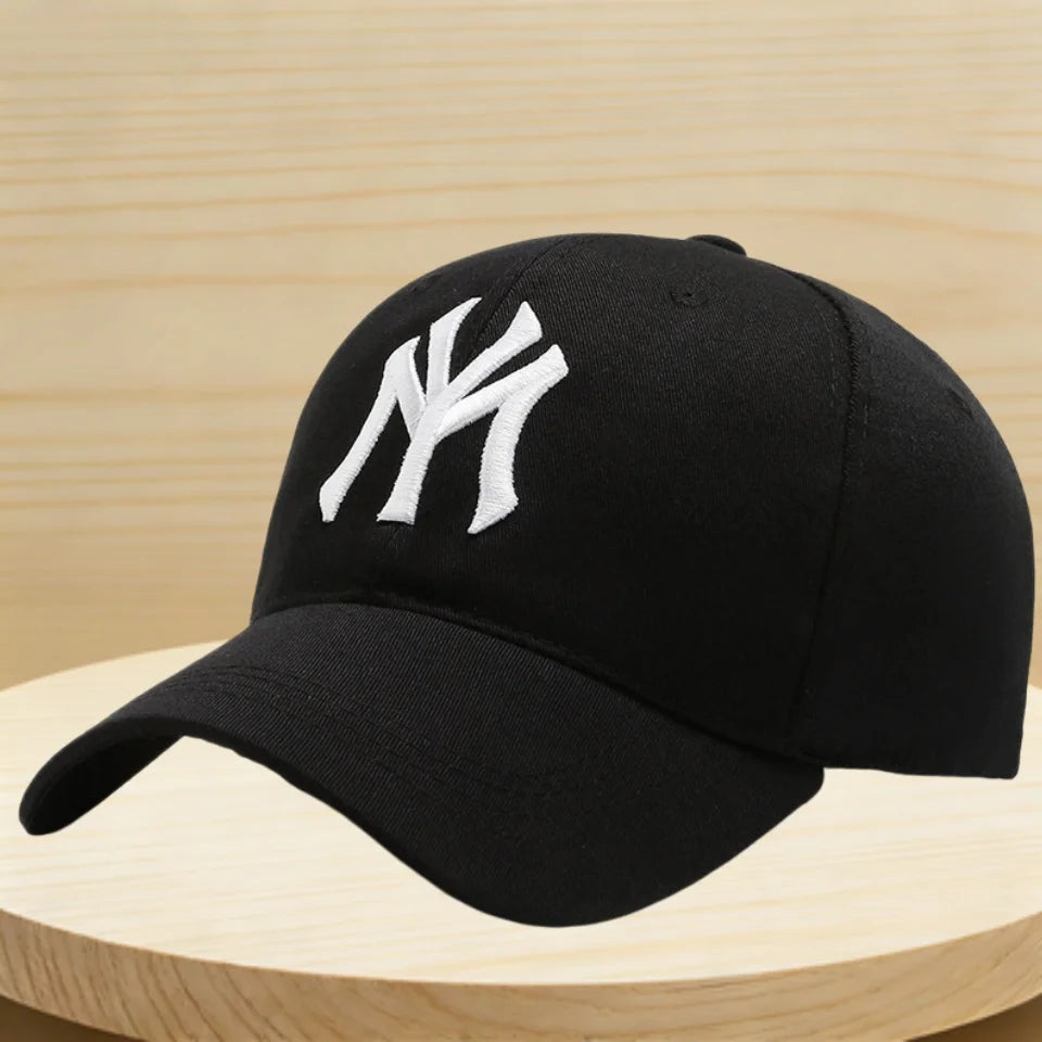 Vintage NY Logo Embroidery Baseball Cap, Casual Cotton Adjustable Dad Hat, Streetwear Hip Hop Sun Hat for Men Women Daily