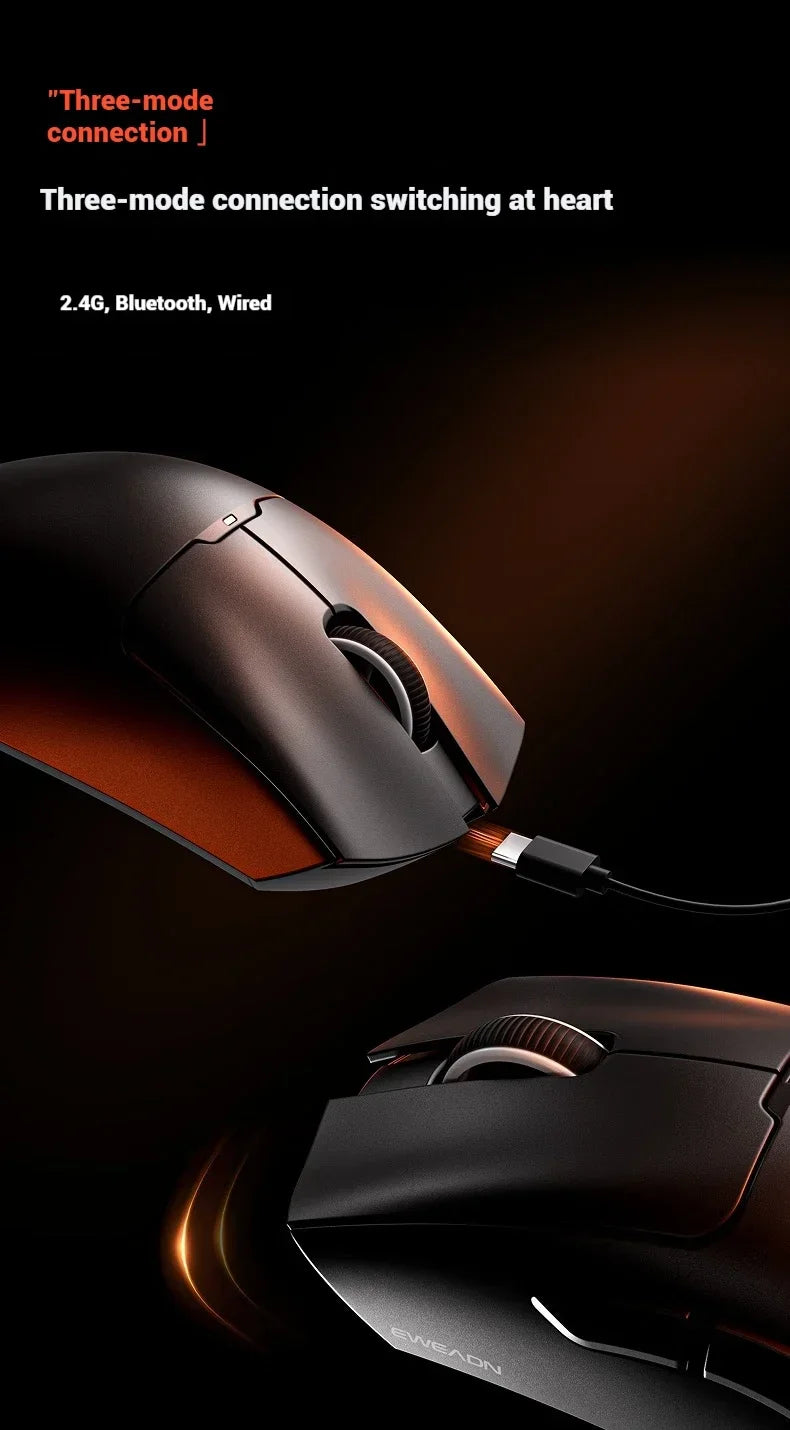 EWEADN A5 Pro Ultra wireless Lightweight Mouse Three-mode Paw3395/3311 22K/26KDPI Low Latency Gaming Mouse