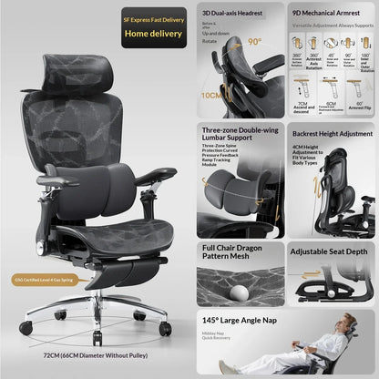 Modern Gaming Chair Racing Style Ergonomic Computer Chair Headrest Footrest Office Chair Silla Ergonomíca Gamer Furniture