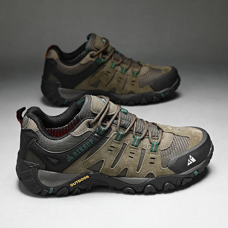 Męskie buty trekkingowe HIKEUP z zamszowej skóry – odporne na zużycie buty outdoorowe do trekkingu, chodzenia, polowania i zastosowań taktycznych