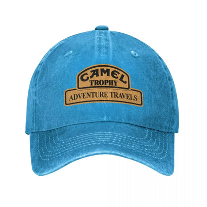 Retro Camel Trophy Racing baseballkasket til mænd og kvinder i distressed denim, snapback-kasket til udendørs brug om sommeren, ustruktureret blød kasket
