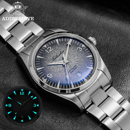 Orologio subacqueo da uomo ADDIESDIVE AD2508 luminoso, impermeabile 100M, in acciaio inossidabile 316L, movimento 8215, automatico meccanico