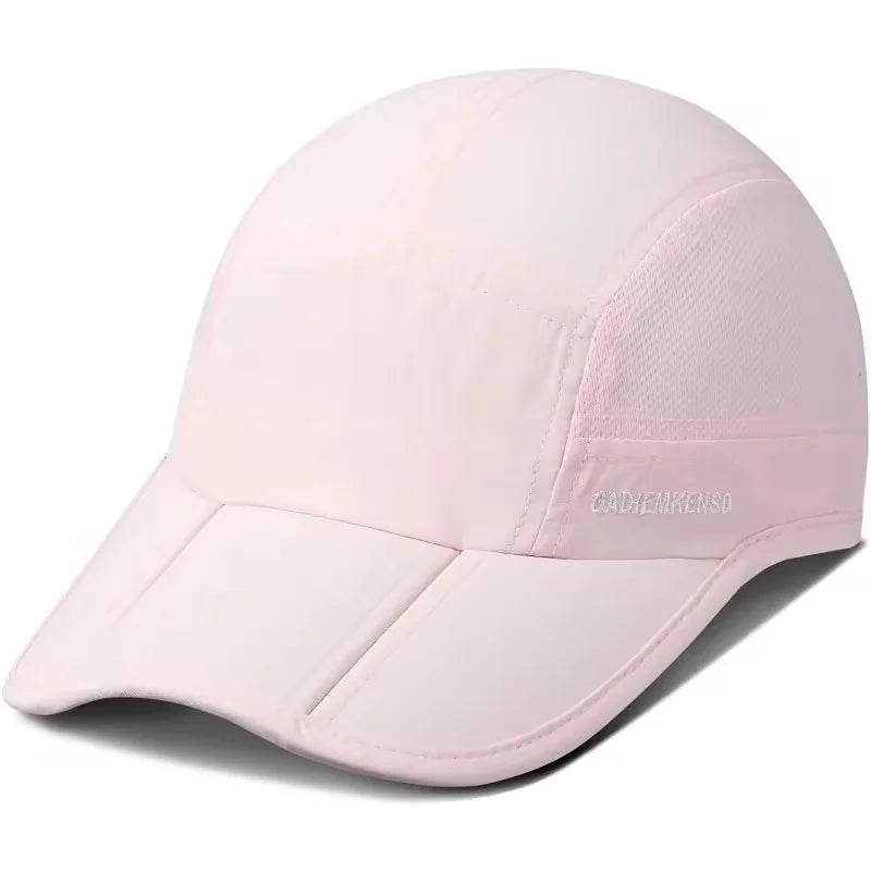 GADIEMKENSD Quick-Drying Foldable Portable Baseball Caps For Men Summer Sea Wave Embroidery Unisex Sport Sun Hats Snapback Cap