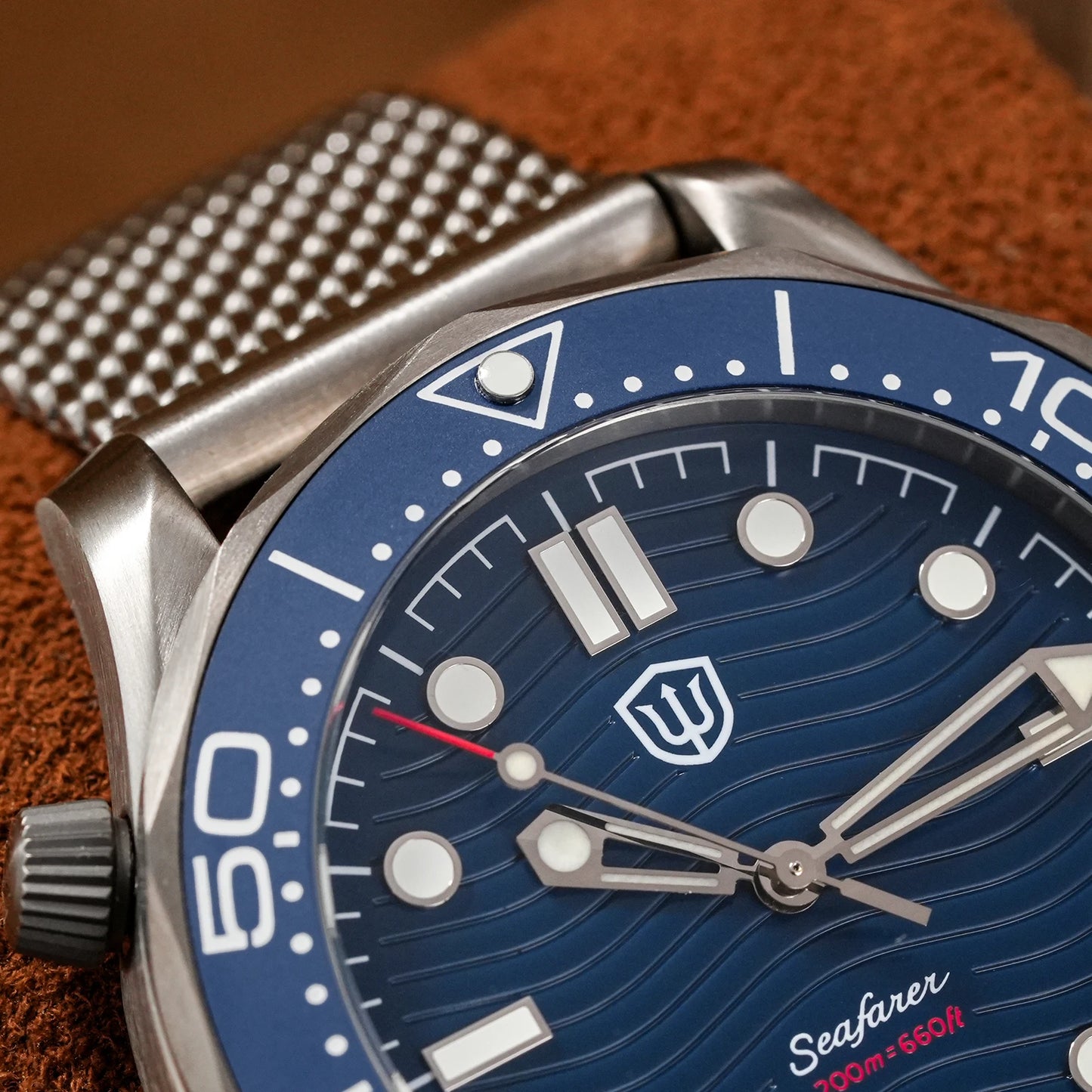 Watchdives WD007Q Diver Watch VH31 Sweep Second Quartz Movement Luminous Domed Sapphire Crystal Watches 42mm Titanium Watches