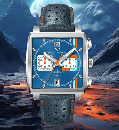 Specht&Sohne Men's Watch Luxury Brand Waterproof Stainless Steel Leather Japan VK Multifunctional Quartz Watch