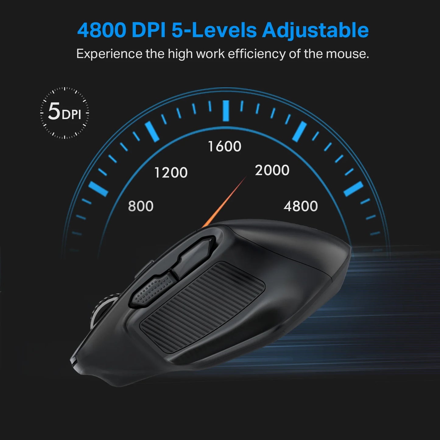 E-YOOSO 2.4G vezeték nélküli egér PAW3212 4800 DPI ergonomikus egér, gamer egér, irodai egér notebookhoz, PC-hez, laptophoz és MacBookhoz
