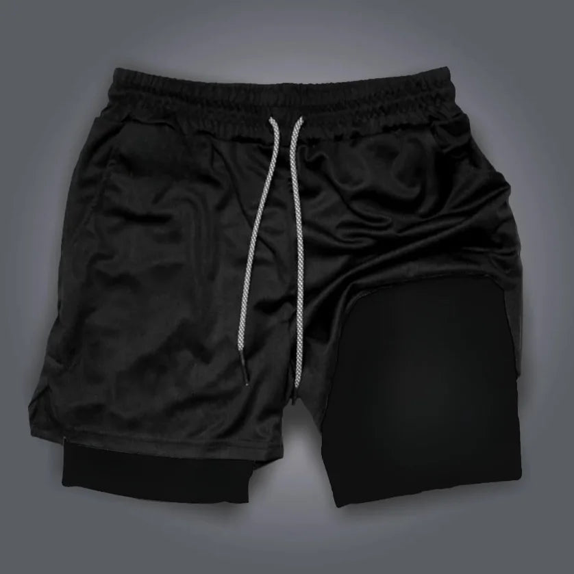 Dragon Ball Anime Peripheral Majin Buu GOKU Printed Sports Double-layer Shorts American 2025 Summer Men's Loose Breathable Pants