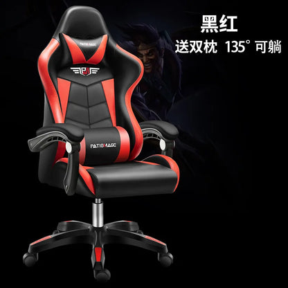Ergonomic Gaming Office Chair with Adjustable Height, Comfortable Computer Desk Chair, E-Sports Chair with Armrests for Home & Office