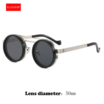 KLASSNUM Adjustable Sunglasses Men Nd Filter Glasses ND9 Speed Dimming Sun Glasses Round Polarized Fishing Driving Eyewear 2026