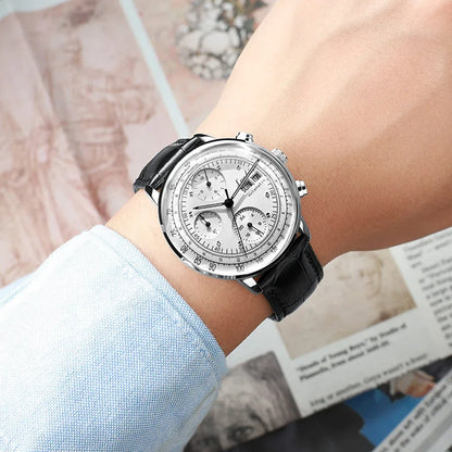 Reloj de lujo para hombre, automático mecánico, de cuerda automática, para negocios, de acero inoxidable, luminoso, 2020