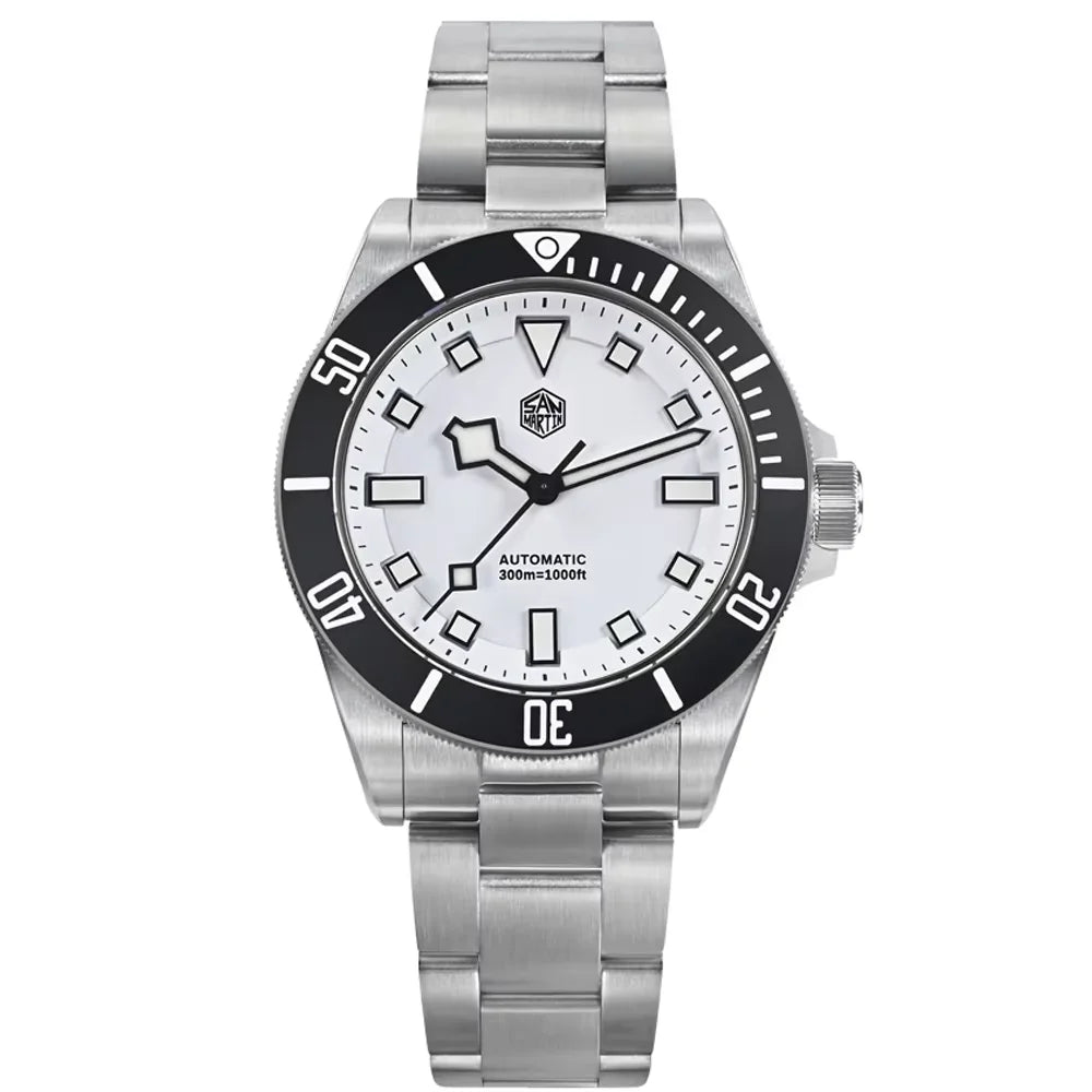 San Martin SN0121TD Titanium Diving Watch ST2130 Automatic Movement Watches Grade5 Titanium 120 Click Waterproof 300m Wristwatch