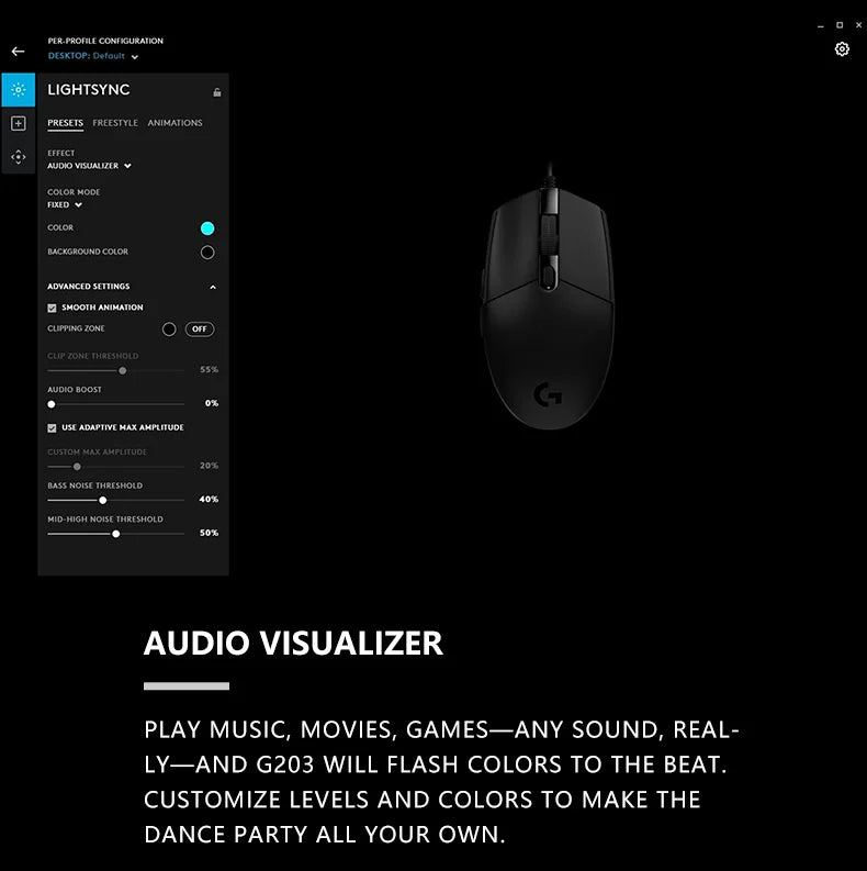 Logitech G203 Wired Gaming Mouse, Esports-Grade, 6 Programmable Buttons & Multi-Color for Competitive Games