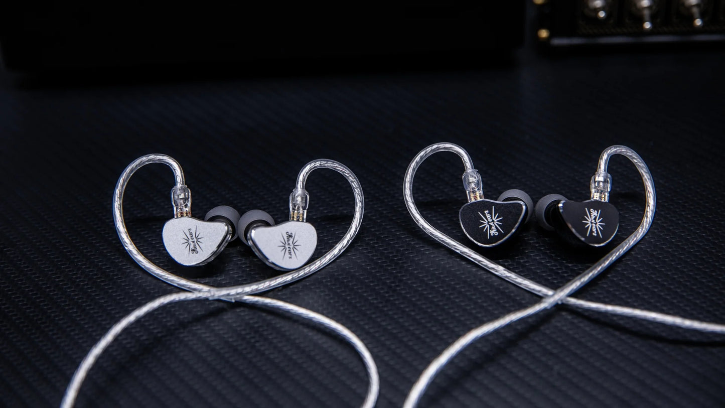 Kiwi Ears Belle 10mm DLC Dynamic Driver in-Ear Monitor, HiFi Wired Earbuds with Dual Silver-Plated Cables, Professional  linsoul