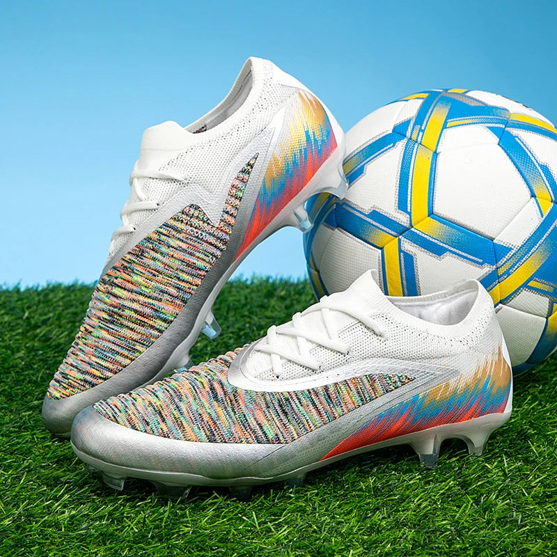 New Men Football Boots Shoes Match Training Soccer Shoes Non-Slip Cleats Long Spikes FG Ultralight Outdoor Sneaker Drop Shipping