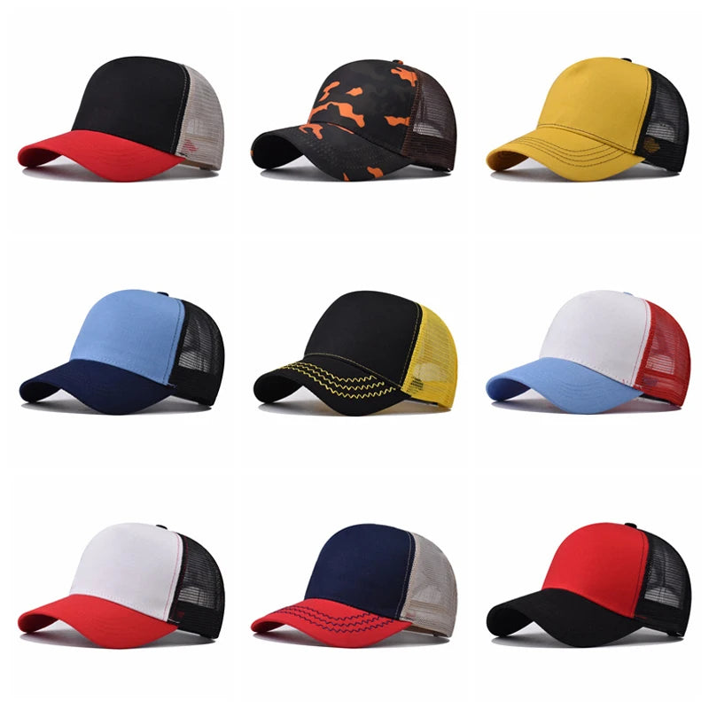 Baseball Cap Adult Net cap Shallow curved eaves Hat Unisex Summer hat Breathable hat shade Spring Autumn Cap Hip Hop Fitted Cap