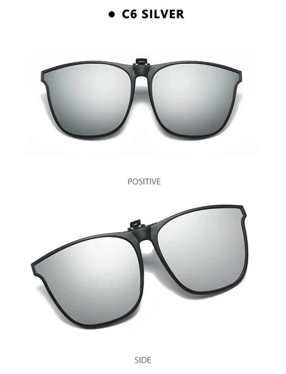 Polarized Rimless Men Clip On Sunglasse Glasses Narrow Clip-on Lenses Women Anti-glare Sunglasses UV400 Goggles New In