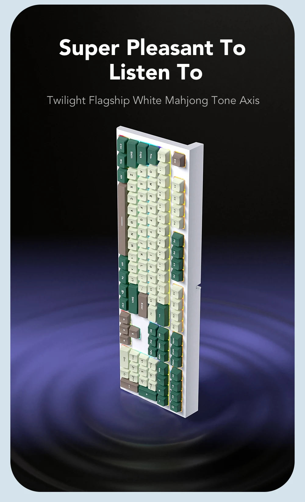 Mechanische kabelgebundene Gaming-Tastatur mit 108 Tasten und RGB-Hintergrundbeleuchtung | Gaming-Chip | Niedrige Latenz | Anti-Ghosting | Für PC-, Windows- und Mac-Gamer