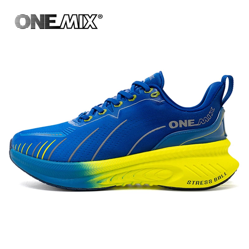 Zapatillas de running ONEMIX New Cushioning para hombre, aptas para corredores pesados, deportivas con cordones para mujer, antideslizantes, de exterior, deportivas para hombre